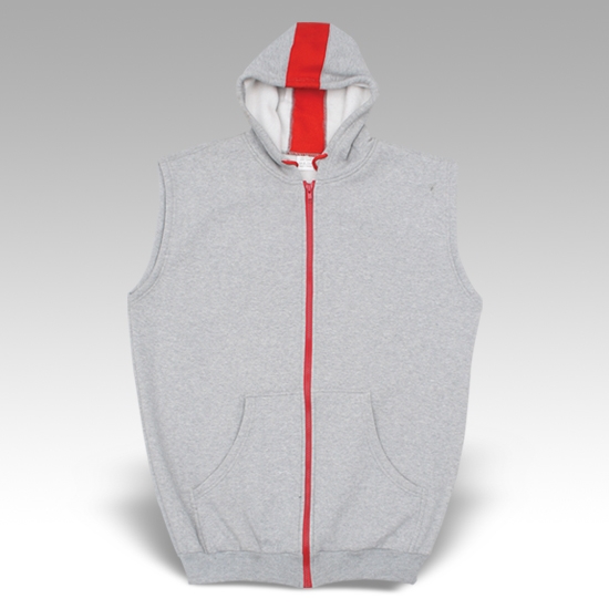 Men Sleeveless Gray Hoodie